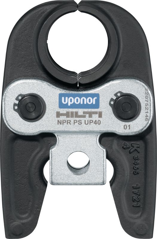 Fălci NPR PS UP pentru presarea țevilor Fălci pentru presarea racordurilor Uponor S-Press® / S-Press Plus® de până la 50 mm. Compatibile cu sculele Hilti NPR 32 pentru presarea țevilor