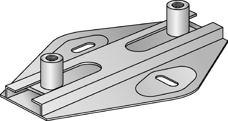 Conector glisieră MSG 1,75 (dublă) Glisieră premium galvanizată, pentru aplicații cu sarcini mici de încălzire și refrigerare