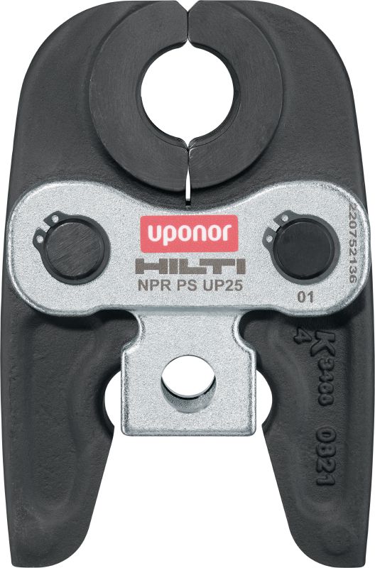 Fălci NPR PS UP pentru presarea țevilor Fălci pentru presarea racordurilor Uponor S-Press® / S-Press Plus® de până la 50 mm. Compatibile cu sculele Hilti NPR 32 pentru presarea țevilor